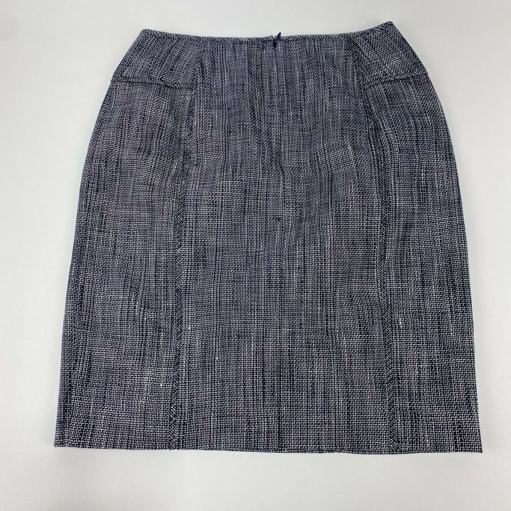 Banana Republic Womens Pencil Midi Skirt Size 0 Straight Pincheck Lined Career - Picture 3 of 11